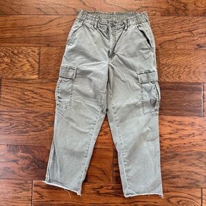 American Eagle Cargo Pants Olive Green Stretch Size 8S